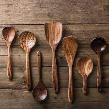 Classic SevenPiece Wooden Kitchen Utensil Set Pcs 7