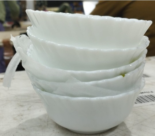Ceramic Small Bowls White Colour Set Of 5