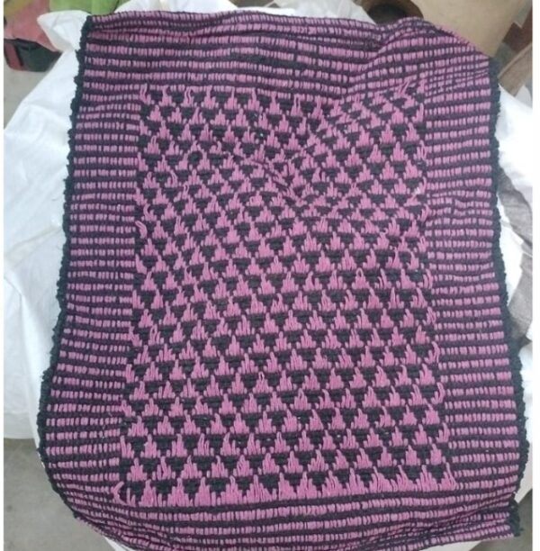 Pink And Black Colour Stylish Door Mat