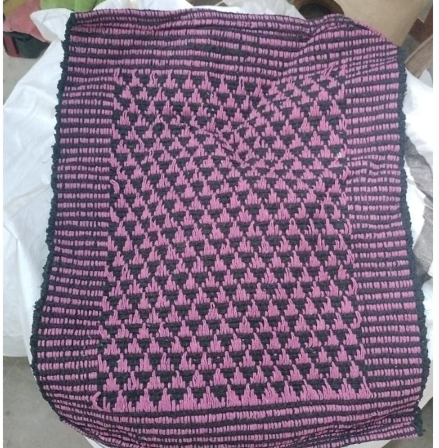 Pink And Black Colour Stylish Door Mat