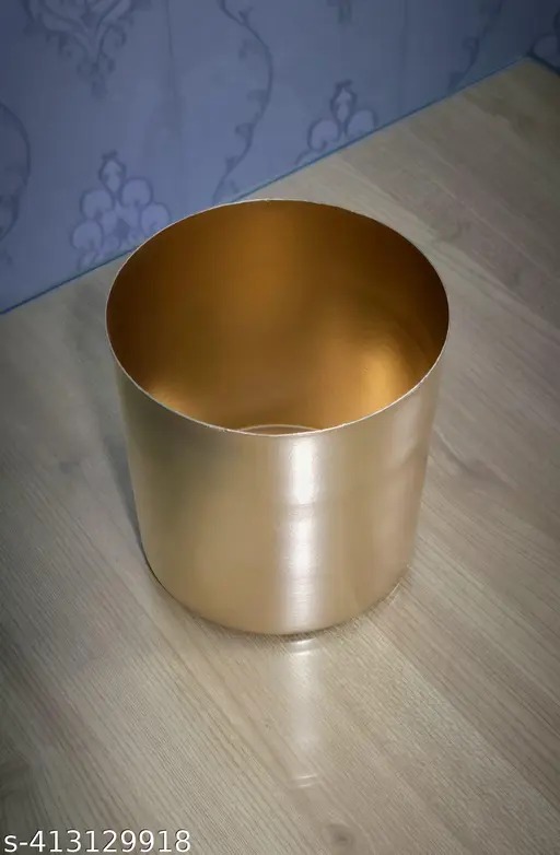 Handicrafts Metal Gold Planter Pot 5 X 5 Inches