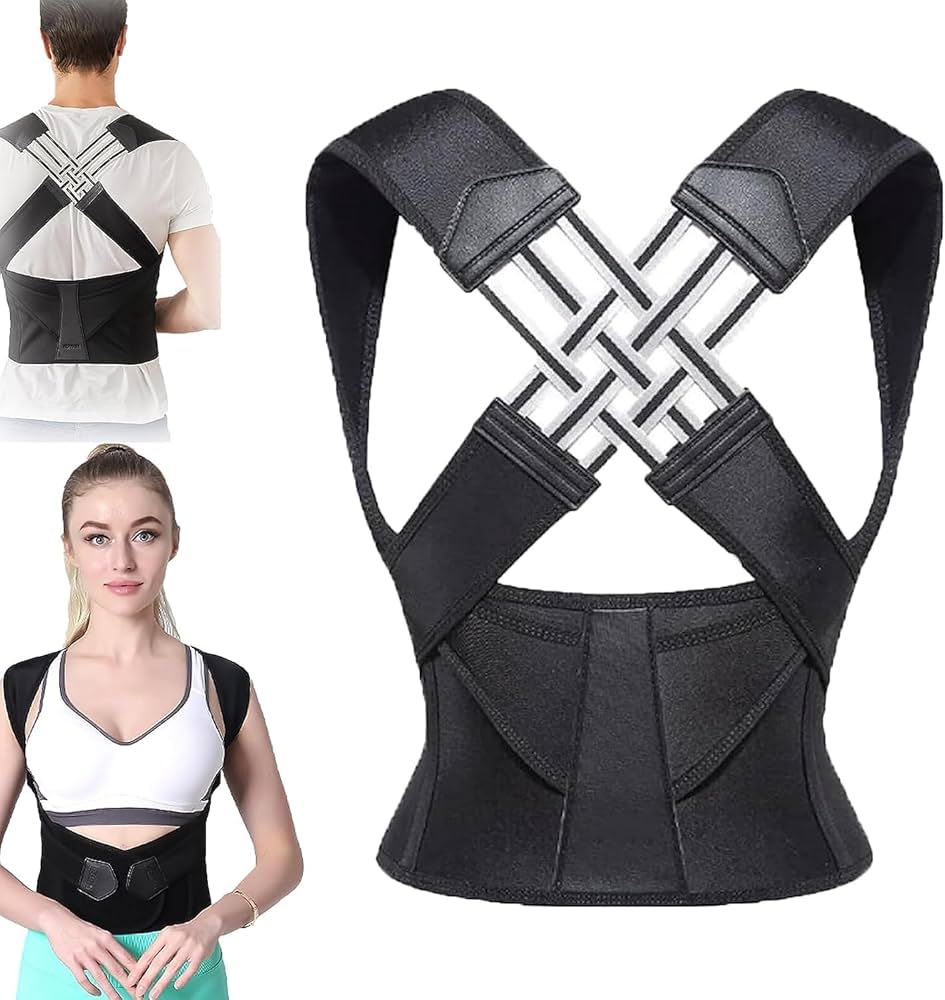 Adjustable Back Posture Belt Black Size L