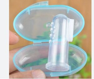 Baby Soft Silicone Finger Brush For Newborns Blue Colour