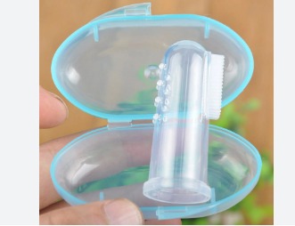 Baby Soft Silicone Finger Brush For Newborns Blue Colour