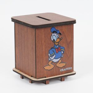 Craftzo Handmade Wooden Money Bank