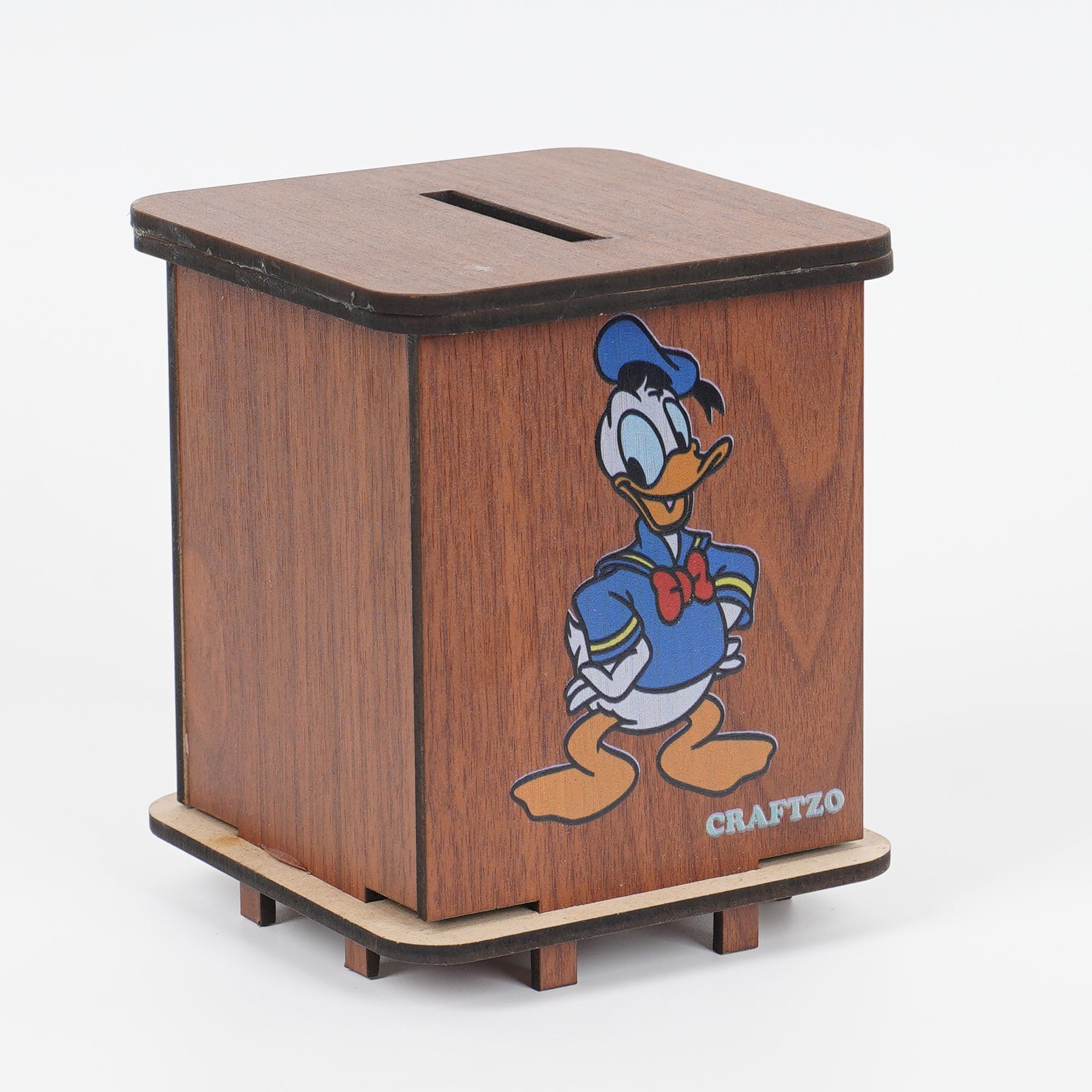 Craftzo Handmade Wooden Money Bank
