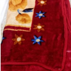 Baby Bed Sheet Cotton Maroon Printed