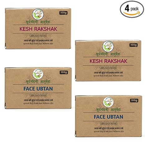 Surya Nandini Ayurveda Face Ubtan And Kesh Rakshak Soap Pack Of 4 100G