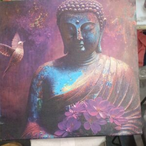 Printed Canvas Wall Painting Buddha Ji Size 2X2 Feet