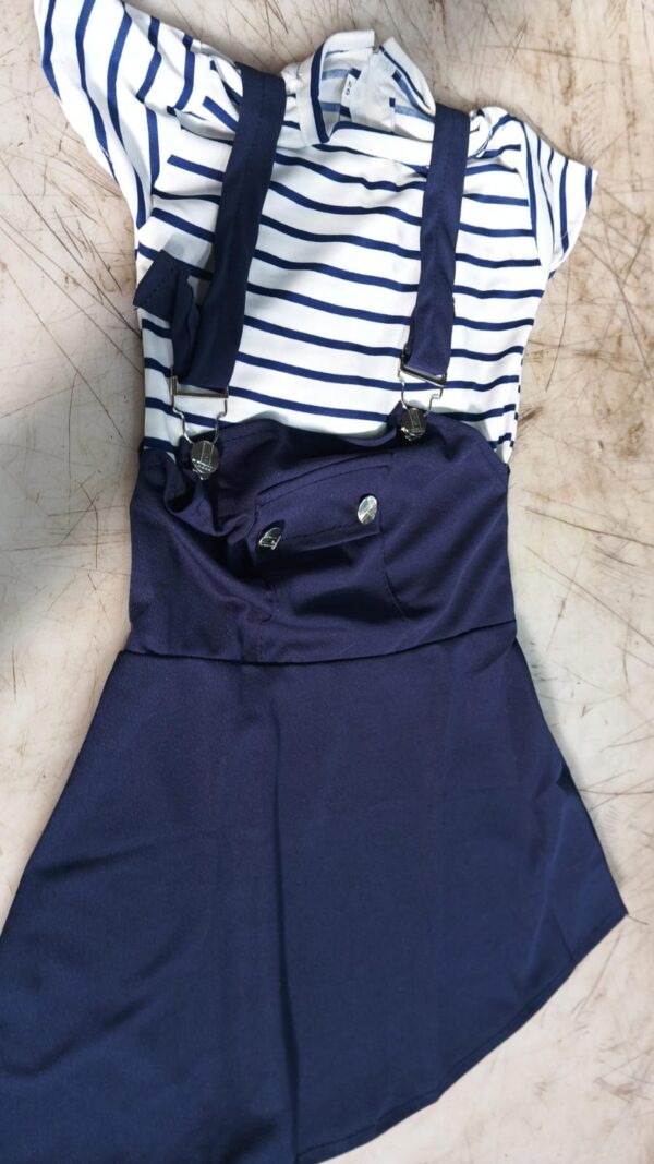 White And Blue Colour Dress For Kids Girls Size 26