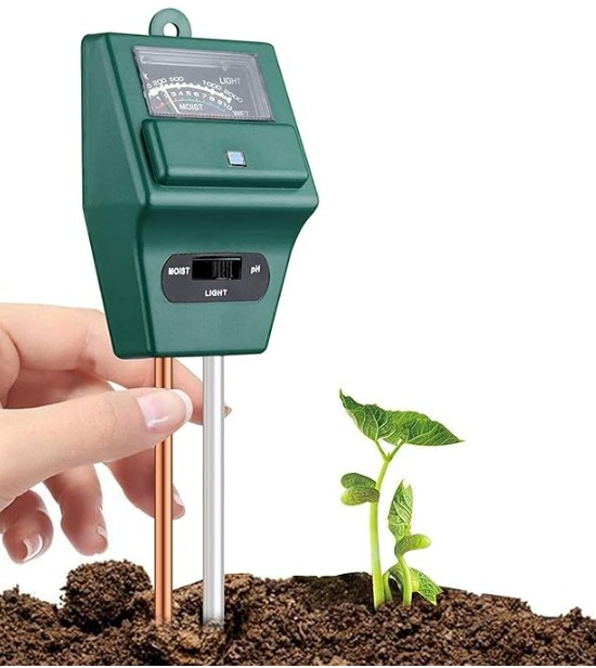 Soil Ph Meter 3 In 1 Soil Test Kit Moisture Light And Ph Tester Acidity Hydroponic Tester For Home Garden