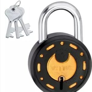 Azco Active 7 Levers Padlock 52Mm Black Gold