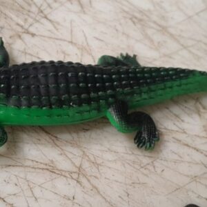 Rubber Crocodile Toy For Kids Green Black