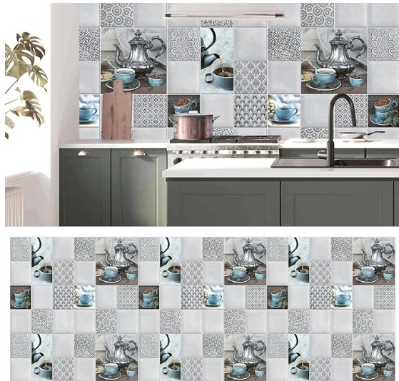 Self Adhesive Wallpaper For Kitchen Wall 1 Meter Pack Of 3