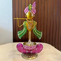 Krishna Statue Tea Light Holder