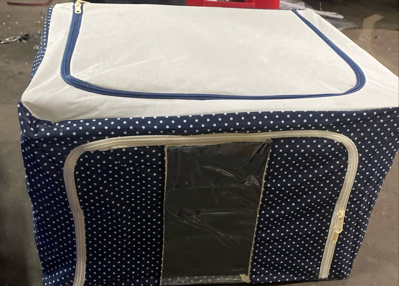 Laundry Bag White And Blue Color