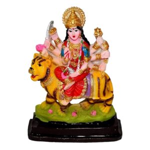 Durga Mata Devi Idol Statue For Puja Temple Office Table Multicolor