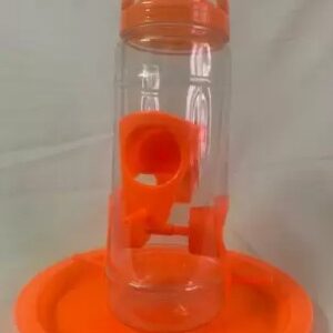 Pets Bird Feeder Medium Size With 4 Nozzle Common Bird Feeder Orange