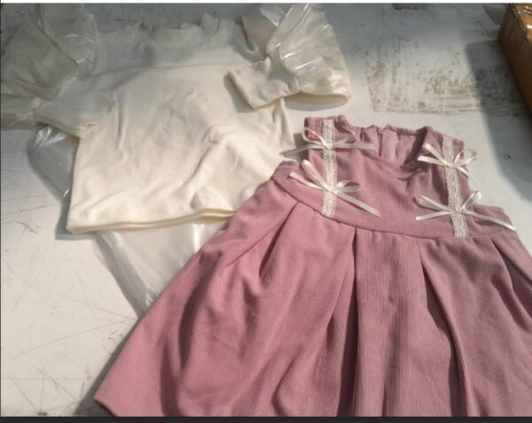 White And Pink 2 Piece Girls Dress Size 1 To 2 Y