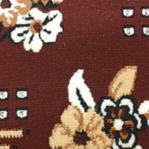 Flower Print Rug Bedside Runner For Home D?cor Brown