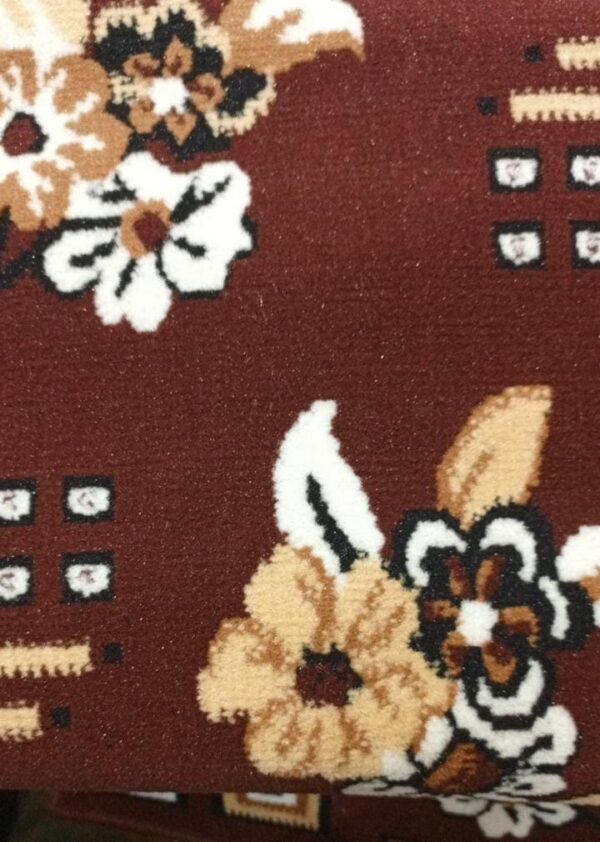 Flower Print Rug Bedside Runner For Home D?cor Brown