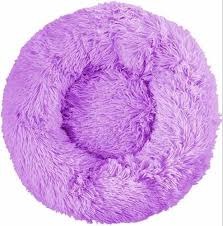 Purple Color Round Pet Bed