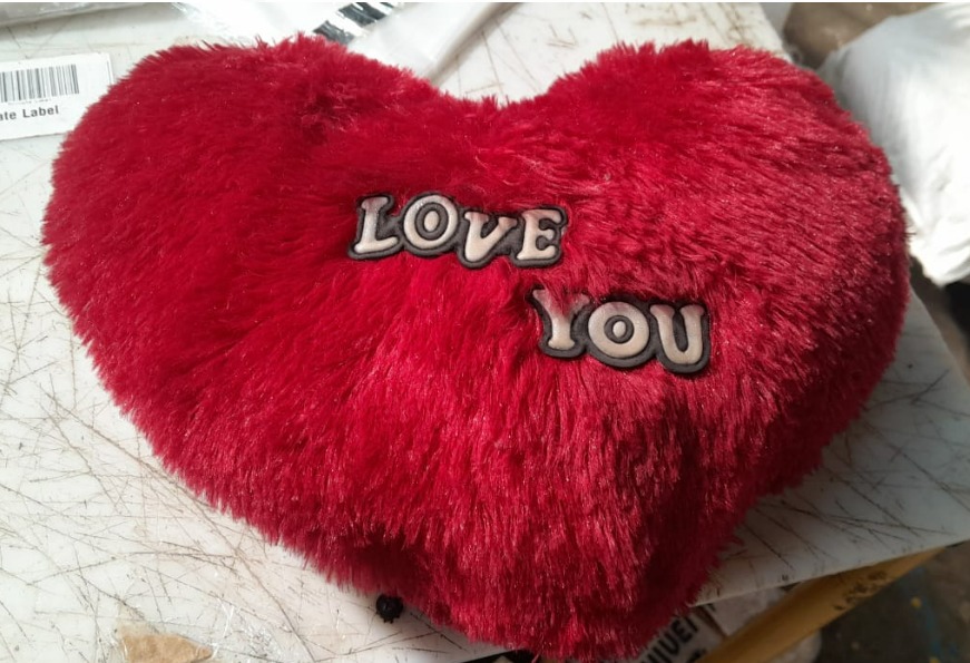 Heart Shape Cushion Pillow Red