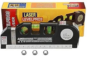 Laser Level Pro 03 Plastic Horizon Vertical Measure Aligner Bubbles