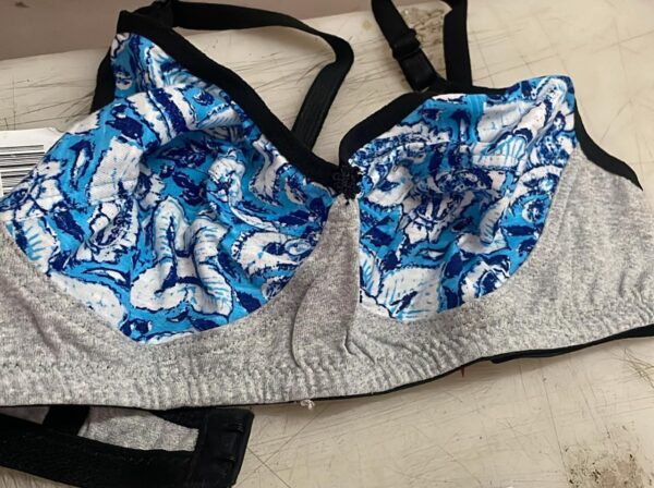 Women Grey Printed Non Padded Bra Size 32