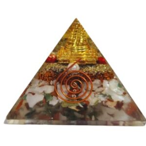 Sawcart Natural Orgone Pyramid With Shree Yantra Meru