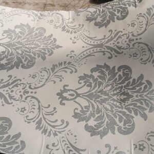 Cream And Silver Colour Wallpaper Roll Size 1M X 13 Inch