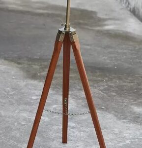 Arn Instruments Beautiful Wooden Tripod Floor Lamp Stand For Home Laboratory Tripod Stand