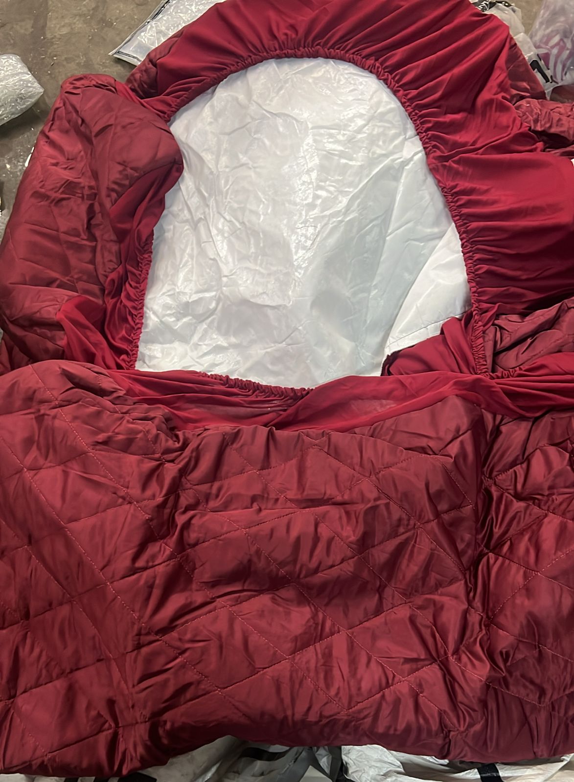 Luxurious Life Fitted Single Size Mattress Cover Maroon