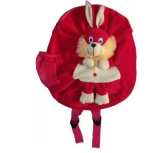 Beautiful Bunny School Bag Soft Fabric For Baby In Red Colour