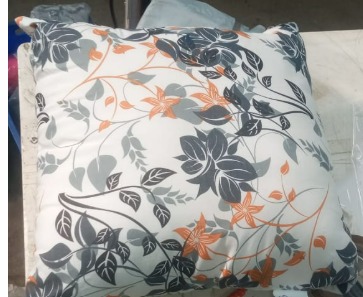 Wakefit White Printed Cushion 14X14 Inches