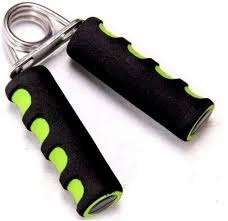 Stainless Steel Gym Hand Grip Black Green