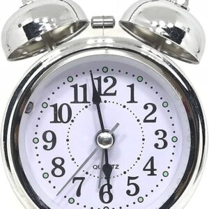 Dial Vintage Look Bending Glass Table Alarm Clock