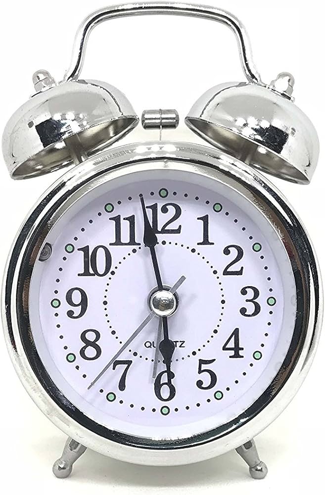 Dial Vintage Look Bending Glass Table Alarm Clock