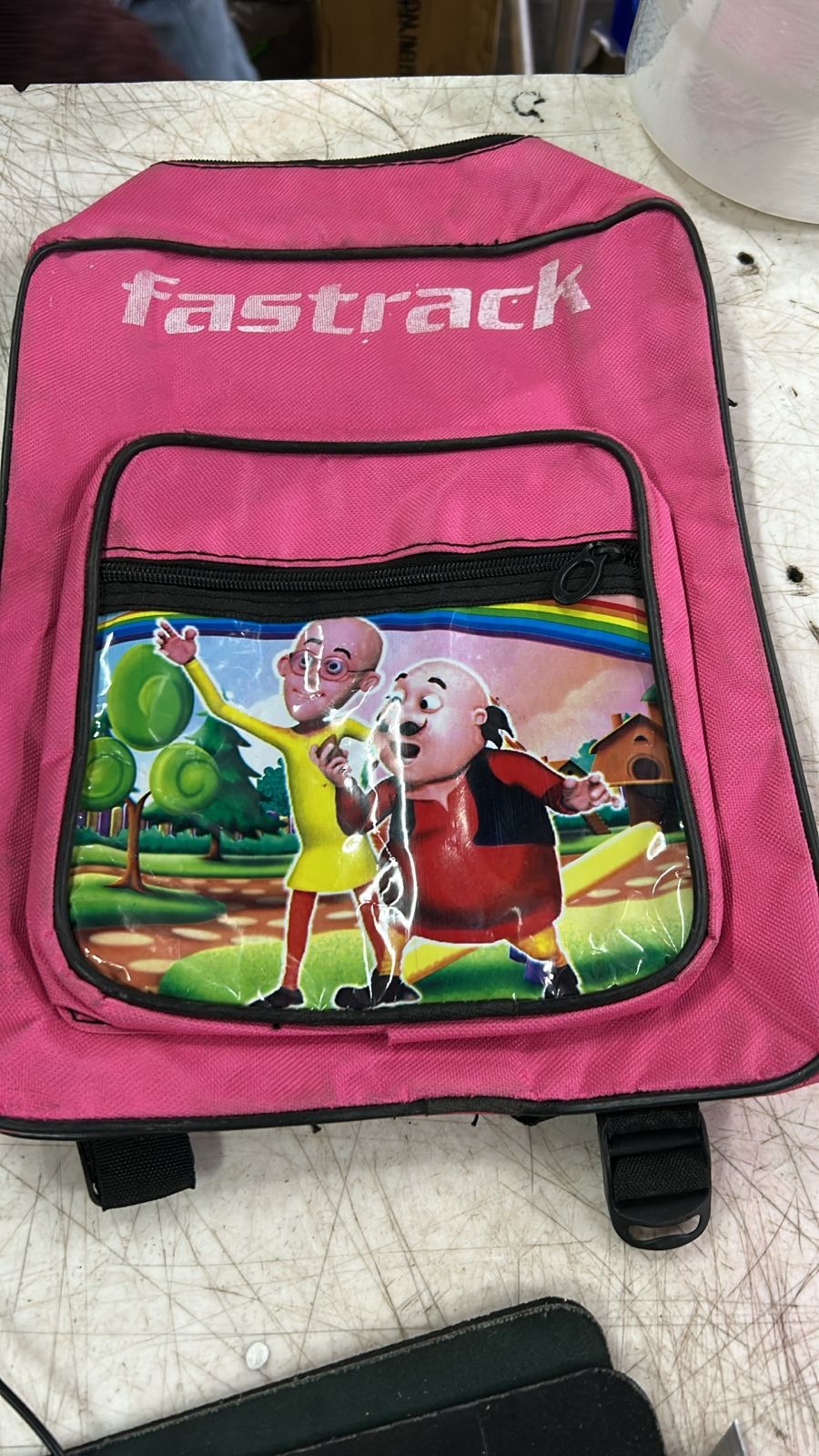 Fastrack Motu Patlu Cartoon Print 3D School Bag For Children