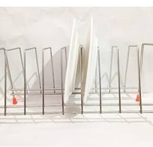 Stainless Steel 9 Section Plate Rack Stand