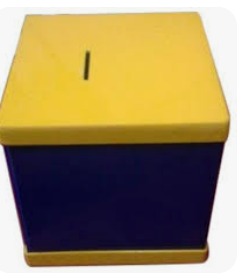 Navy Blue And Yellow Money Bank