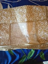 Cream Color Printed Saree Cover