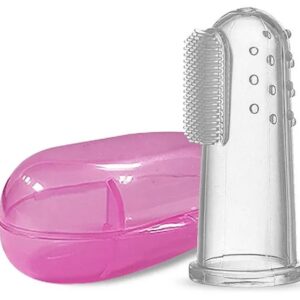 Baby Silicone Finger Toothbrush With Case For Easy Cleaning
