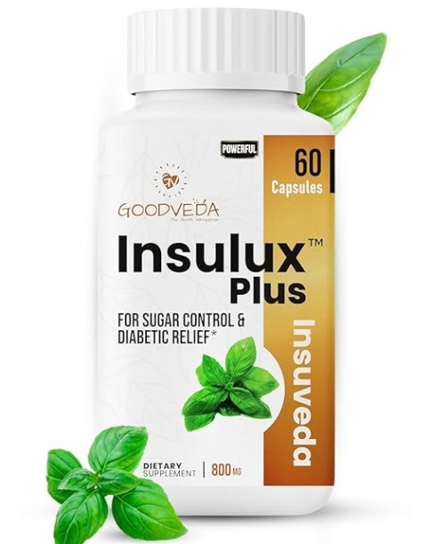 Goodveda Insulux Plus 60 Capsule 800 Mg Ayurvedic Supplement For Blood Sugar Control