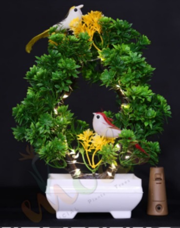 Modo Artificial Bonsai Plant With Sparrow Living Room