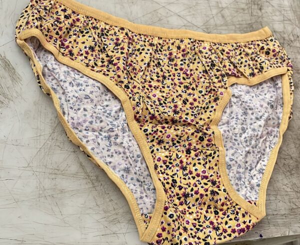 Women Yellow Printed Panty Size 38