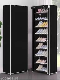 Black Color 7 Layer Shoe Rack