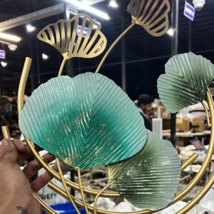 Ginkgo Leaf Wall Sculpture Metal Art Wall Home Decor Living Room