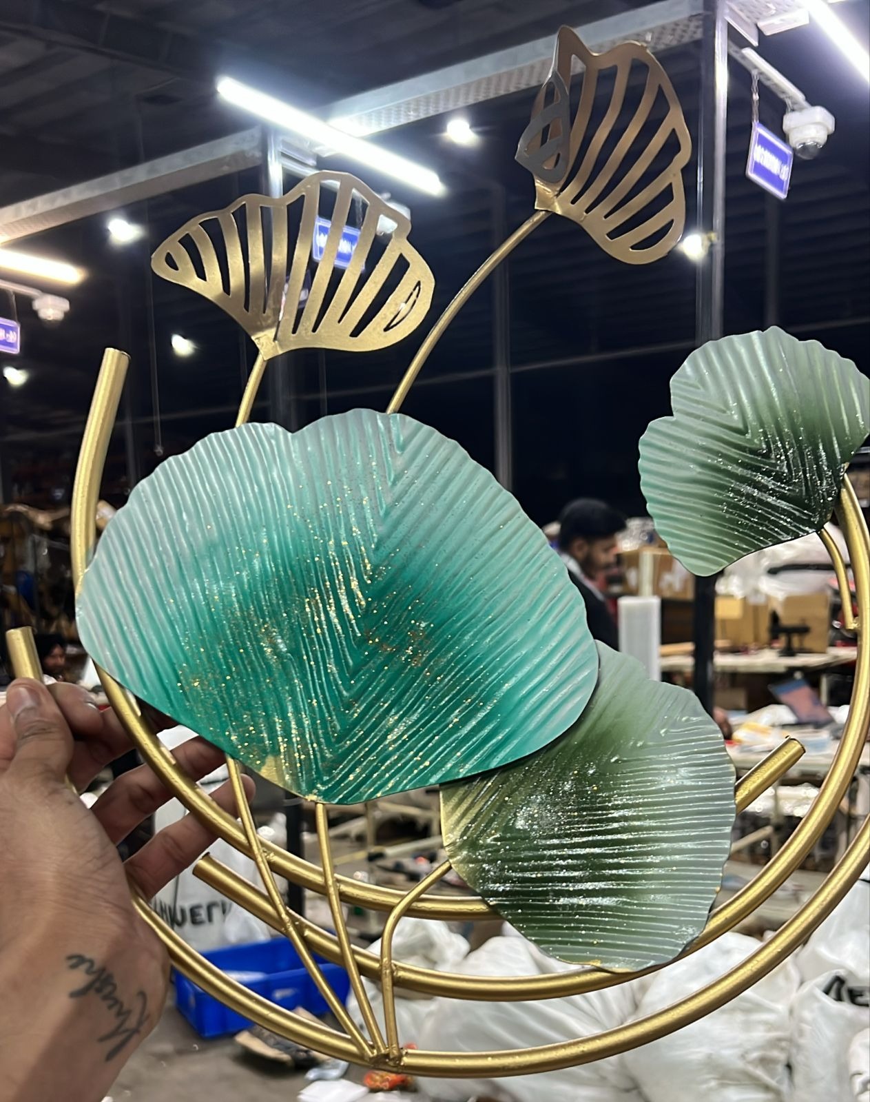 Ginkgo Leaf Wall Sculpture Metal Art Wall Home Decor Living Room