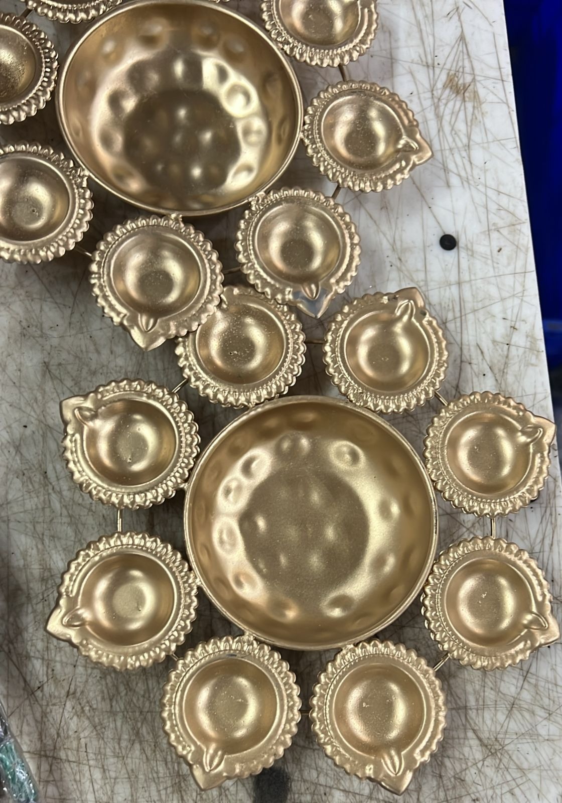 Decorative Round Gold Polish Decorative Urli Bowl For Home Decor Pack Of 2